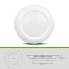 JULLISON 4 Inch LED Low Profile Recessed & Surface Mount