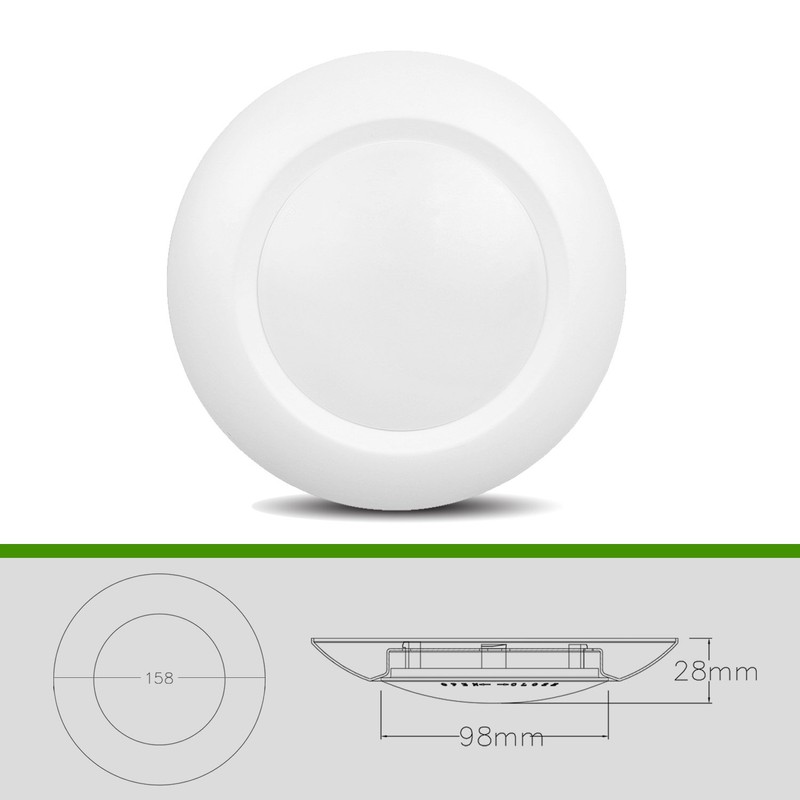 JULLISON 4 Inch LED Low Profile Recessed & Surface Mount