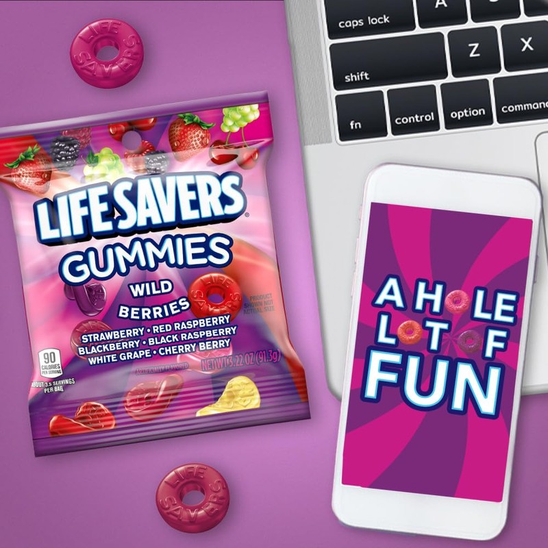 LIFE SAVERS Wild Berries Gummy Candy, 3.22 oz Bags (Pack