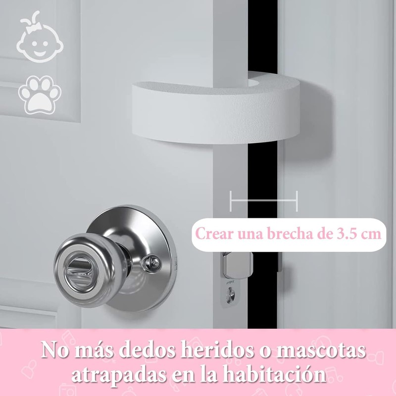 6 Piezas Topes Puertas, Tope para Puerta para Bebé Seguridad,