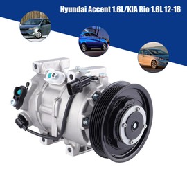 MOCHAG AC Compressor with Clutch, Air Conditioner Compressor Replacement for Hyundai Accent 1.6L 2012-2016 & for KIA Rio 1.6L 2012-2015, 977011R100, C2644, C2645