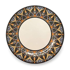 BOWLA Melamine Dinner Plates Set - Set of 6, indoor or ourdoor plates (11" -6 Piece Set, India Style)
