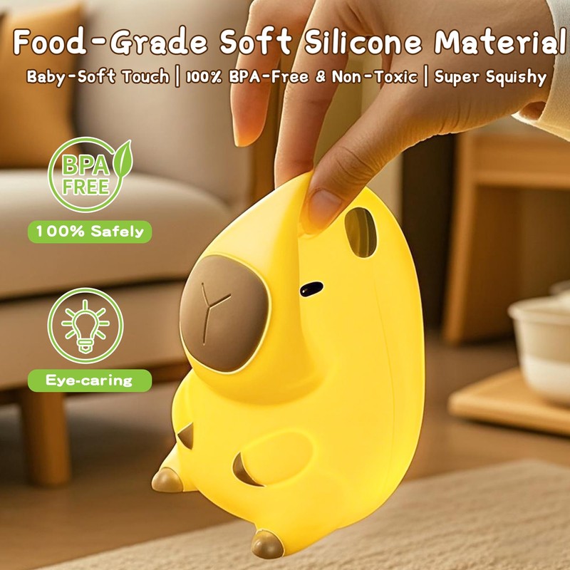 FAMIDUO Duck Lamp, Cute Pea Duck Night Light, 2 Levels