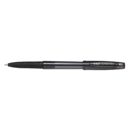 Pilot BSGC-10M-BB Oil Based Ballpoint Pen, Super Grip G, Cap Type, 0.04 inch (1.0 mm), Medium Point, Black Axis, 10 Pieces