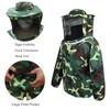 Beekeeping Clothes Jacket and Suit with Veil Hood, Front Zip,