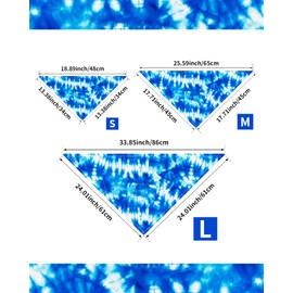 PET SHOW 15 Pack Tie Dye Dog Bandanas Bulk Large Medium Small 3 Mixed Sizes Gradient Colors Head Scarves Puppy Triangle Bibs Suit Floral Kerchief Set Cats Pets Girl Boy Grooming Accessories
