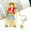 One Pieces Anime Luffy Shanks Uta Book Mark - Brass
