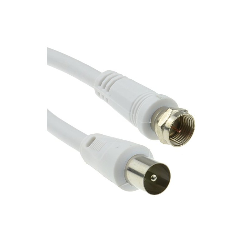 kenable Coaxial Satellite to TV Aerial Cable F type Plug