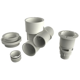 AquaStar ATG105 AquaThunder Spa Jet 2.5'' Gunite Jet Body Assembly - Dark Gray