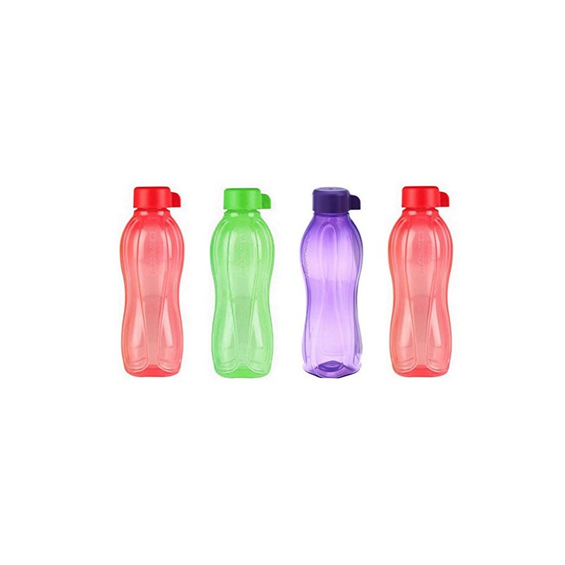 4 X Tupperware Eco Safe Water Bottle 500 ml Assorted