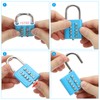 PATIKIL 10 Digit Button Combination Padlock, 2 Pack 5 Position