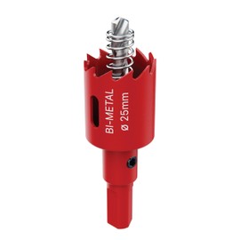 DURI Bi-Metal Hole Saw | 25 mm | with Arbor and Pilot Bit - Smooth Fast Cutting for Wood, Plywood, Plastic, Drywall, Thin Metal Sheets, and More | Ideal for Ceiling Light Installation and DIY Projects