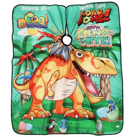 DOKKIA Barber Hair Cutting Cape Kids Children Toddler Boys Girls Hairdressing Salon Styling Cloth Apron Cover Gown with Neck Duster Brush Dinosaur Eggs Wild Roar