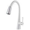 Kraus KPF-1673CHWH Nolen Dual Function Pull, Faucets for Kitchen Sinks,