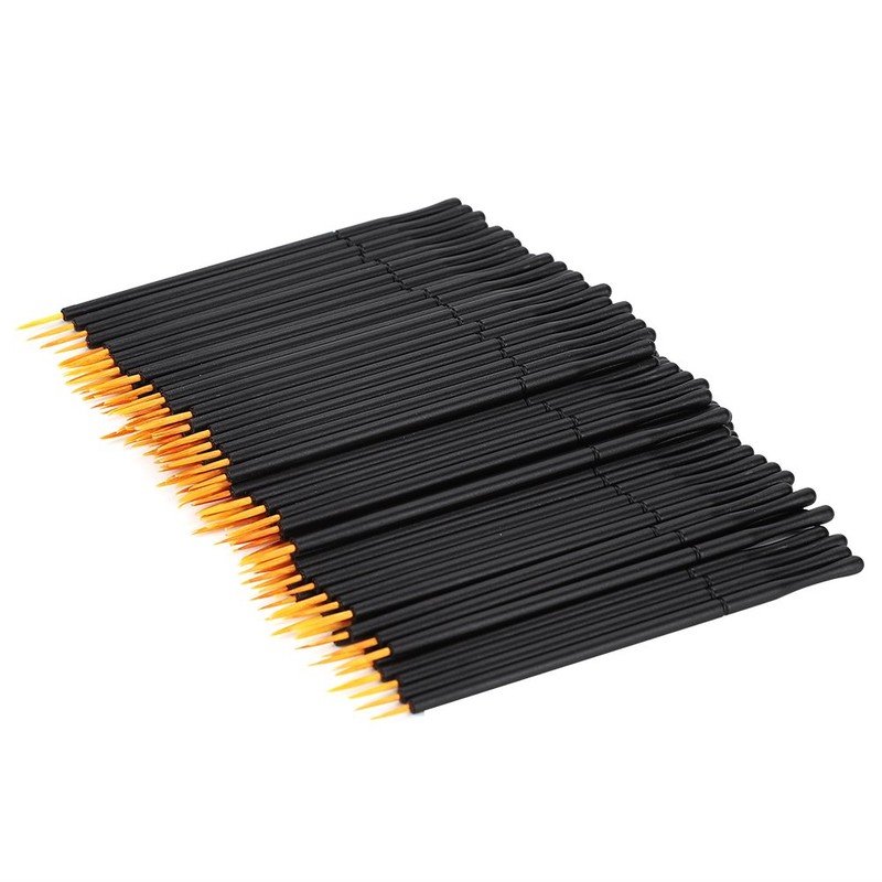 Makeup Brush Eyeliner, Pack of 100 Disposable Eye Sticks, Fine