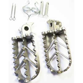 [MBK] Honda Motorcycle Wide Foot Peg Step Pedal Left and Right Set Mini Moto General Purpose Outside Product Monkey CRF50 CRF70 CRF100 XR50R TL125 etc. Custom