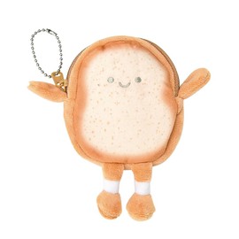 Toast Bread Coin Purse Pouch Cute Wallet Keychain Accessories for Women Girls Small Coin Money Bag Pendant Cartoon Coin Holder Wallet Handbag Backpack Decorations Key Pouch Key Decor for Keychain