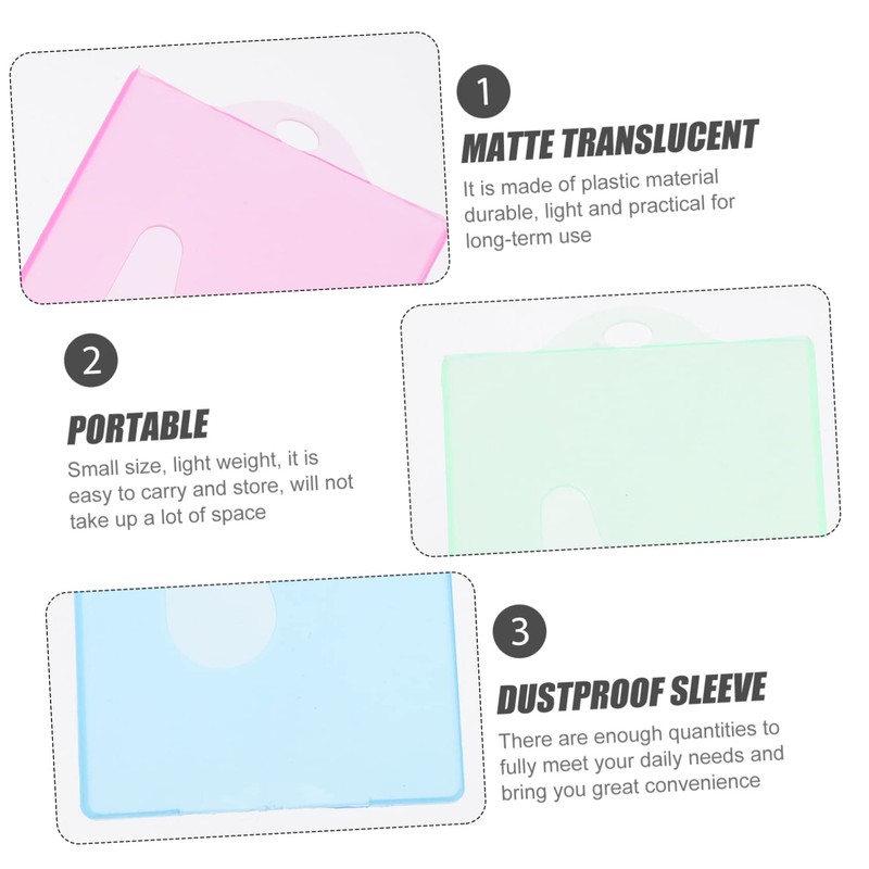 NUOBESTY 40pcs Anti-Magnetic Card Holders Id Badge Protectors Protective Sleeves