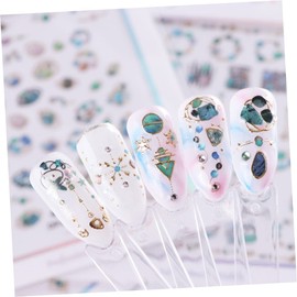 Housoutil 3pcs Star Shape Nail Art Sequins Fashion Manicure Shining Pieces Metal Patch Ornament for Diy Beauty Random Color