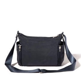 Baggallini Crosstown Hobo Crossbody for Women - 9"x7.8" Travel Crossbody Bag with RFID Wallet and Water Bottle Holder