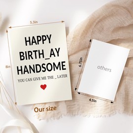 Funny Birthday Gifts for Men Him, Boyfriend Gifts for Bday, Birthday Decorations for Men, Husband Birthday Card