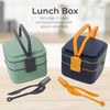 DIVCHI Lunch Box Meal Holder 2 Compartments Bento Boxes With