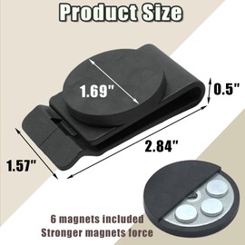 2Pcs Magnetic Belt Tool Holder Round Magnetic Screw Holder Strong Clip-On Belt Magnet Holster Magnetic Tool Organizer for Nails Screwdrivers Wrench Easily Portable and Convenient to Use (1.69 Inch)
