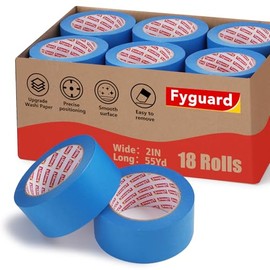 18 Rolls Painters Tape 2 Inches Wide Blue Painters Tape 18 Roll x 1.89 Inch x 55 Yards Blue Masking Tape for Home Decoration