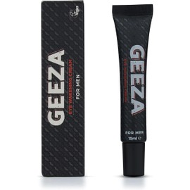 Geeza Men's Eye Cream Reduce Dark Circles and Puffiness, Advanced Formula Male Eye Bag Removal, Designed to Improve Elasticity, Nourish the Under Eyes 15ml