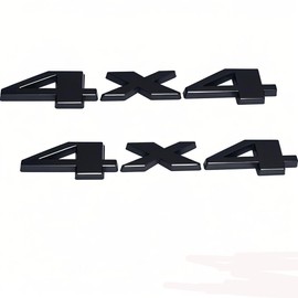 Fidida 2PC 4x4 Emblem 3D Metal Car Decal Badge Sticker Fit for Universal 4X4 Car Black