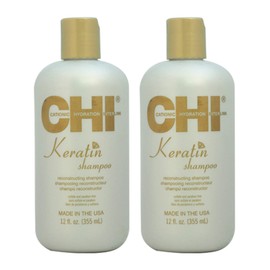 Keratin Reconstructing Shampoo by CHI for Unisex - 12 oz Shampoo - (Pack of 2)