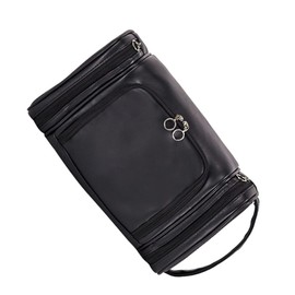 Vaguelly Cosmetic Bag Makeup Bag Portable Washing Storage Purse PVC Leather Design for Men Women
