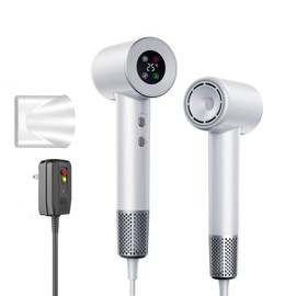 Lailisapex Hair Dryer, Blow Dryer with Diffuser, with 110,000 RPM Motor Professional High-Speed Blow Dryer for Fast Drying, Low Noise Ionic Hair Dryer, 4 Temps & 2 Speeds, for Home, Salon, White