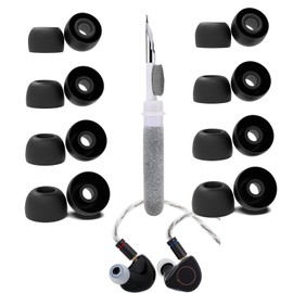 Vykyntow 8 Pairs Replacement Ear Tips Compatible with Linsoul SIMGOT, with 3 in 1 Cleaner Kit, Silicone Ear Tips (XS/S/M/L)