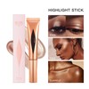 Liquid Highlighter,Shimmer Highlighter Makeup Stick With Cushion Applicator,Glitter Illuminator Makeup
