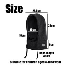 1 Piece of Children's Windproof Hat, Children's Warm Hat, Winter Cold Protection Products, Knitted Hat, Ski Mask Black