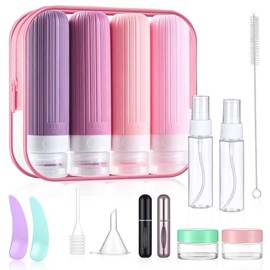 16 Pcs Botellas de Viaje de Silicona, 90ml Kit de Viaje Aseo Personal