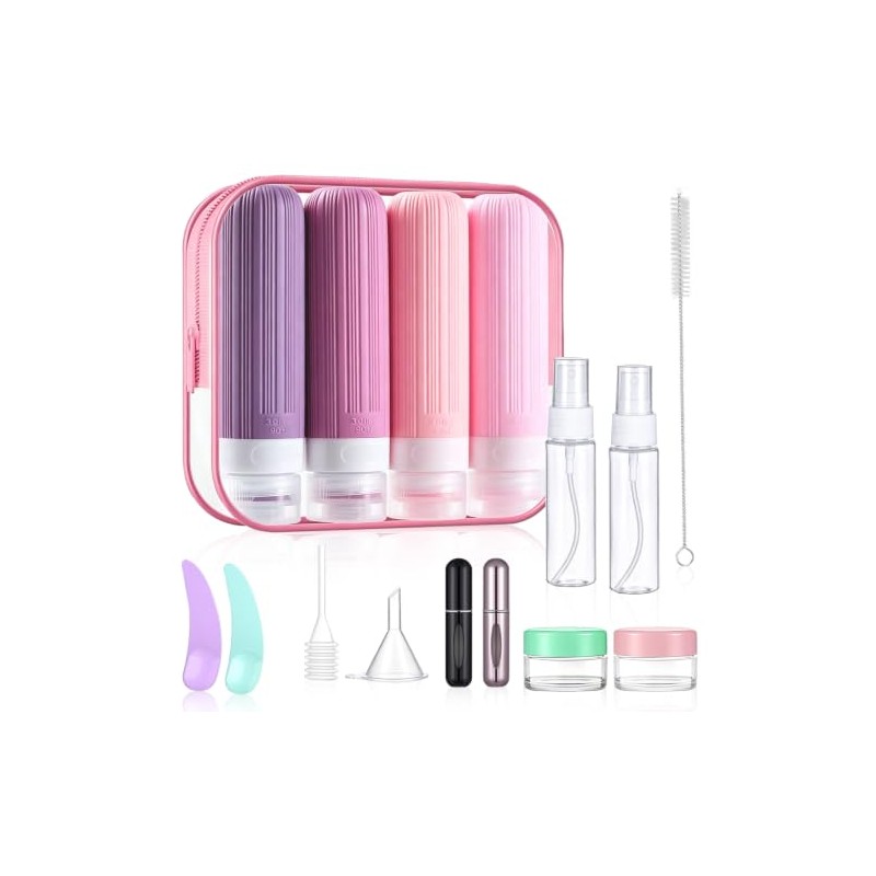 16 Pcs Botellas de Viaje de Silicona, 90ml Kit de