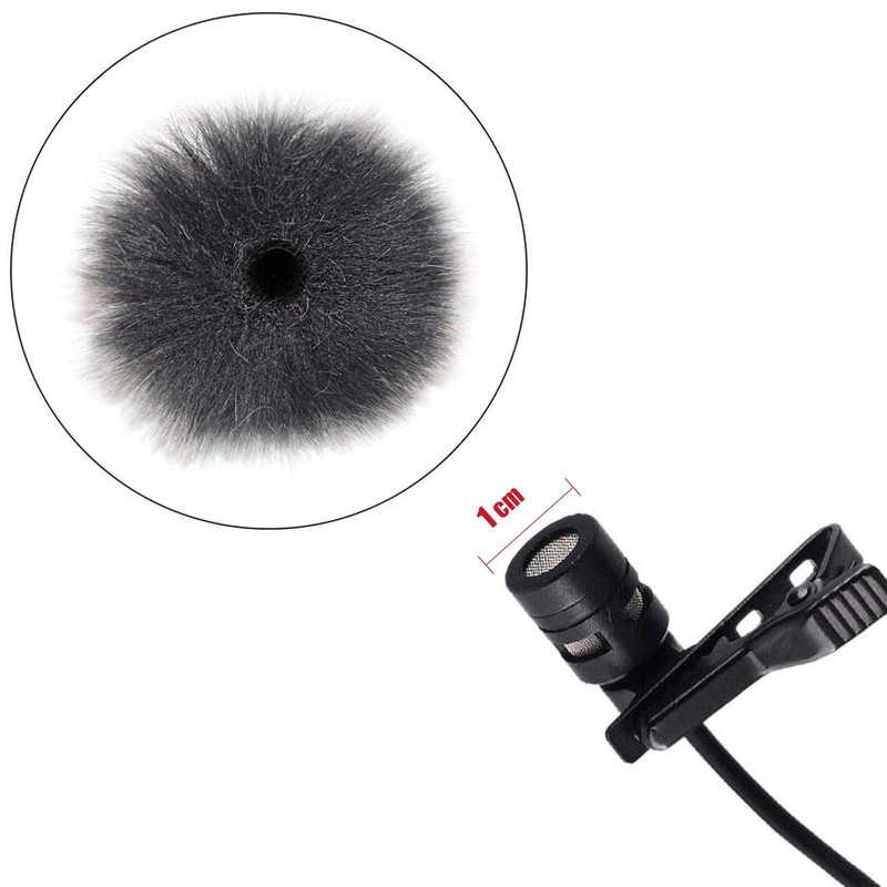 Pack of 2 Fur Wind Protection for Microphone, Fur Microphone