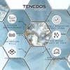 Tenedos HTC168 Azurite 3 inches Turquoise Blue Mix Hexagon Matte