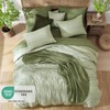 CASAAGUSTO Queen Comforter Set, 7 Pieces Sage Green Seersucker Bed