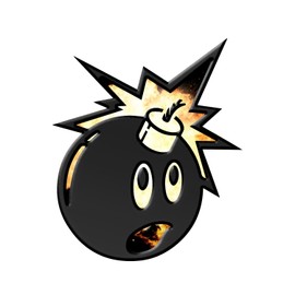 Black Adam Inspired Bomb Character Window Laptop Car Sticker 4" Tall