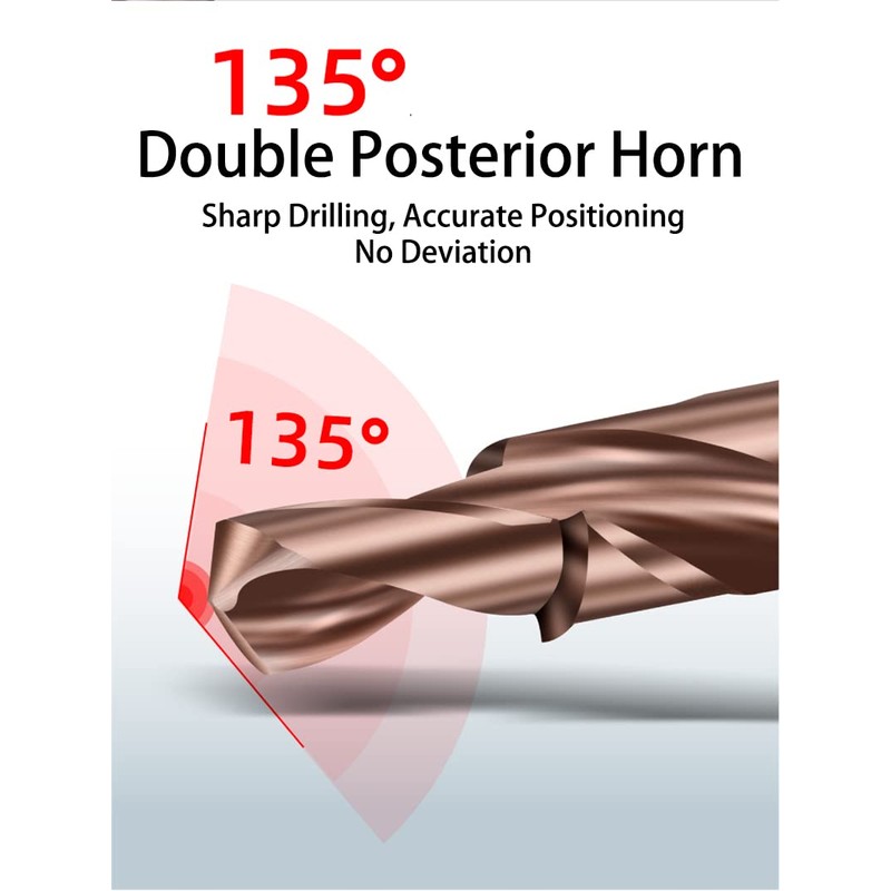 M35 HSS-CO Cobalt Two Stage Step Drill Bit Screw Counterbore