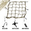 BonsMax Small Cargo Net for Motorcycle, Bike, ATV, UTV, 15"x15"