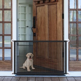 Stair Gates for Dogs Portable 127x78cm Puppy Gates Indoor No Drilling Mesh Baby Gate for The House Doorway Pet Safety Gate
