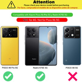 USTIYA Case for Xiaomi Poco X6 Pro 5G / Redmi K70E 5G (No for K70) Clear TPU Four Corners Military-Grade Protection Cover Transparent Soft funda