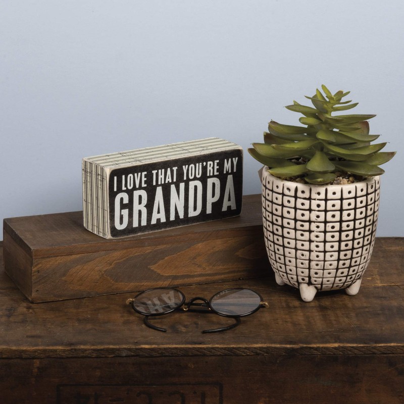 Primitives by Kathy Pinstripe Trimmed Box Sign, 5.50" x 2.50"