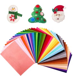 PLATEYTR Felt Fabric 40 Colours Craft Felt Craft Felt 20 x 30 cm Colourful Felt Sheets Polyester Felt Fabric DIY Craft Fabric Felt Sheet Set Colourful Sewing Projects Patchwork
