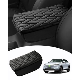 Mozan New Model Honda Vezel RV Series-Compatible Armrest Cover, Armrest Cushion, Armrest Pad, Vezel RV3, RV4, RV5, RV6 Models April 2021-Present, Armrest Pad, Parallel Quadrilateral Pattern, Nappa