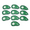 10 PCS Golf Club Head Covers Four Leaf Clover Pattern